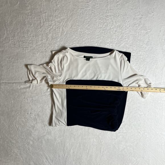 Lauren Ralph Lauren Womens Dress Sz XL 16 Ruched Minimalist Understated Heritage - Picture 9 of 9